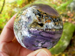 Rare 73.5mm Brecciated Tiffany Stone Polished Sphere