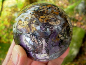 Rare 73.5mm Brecciated Tiffany Stone Polished Sphere