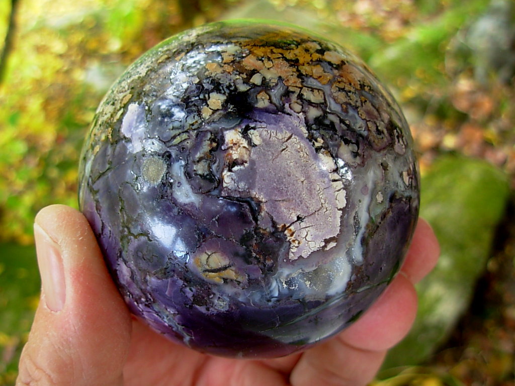 Rare 73.5mm Brecciated Tiffany Stone Polished Sphere