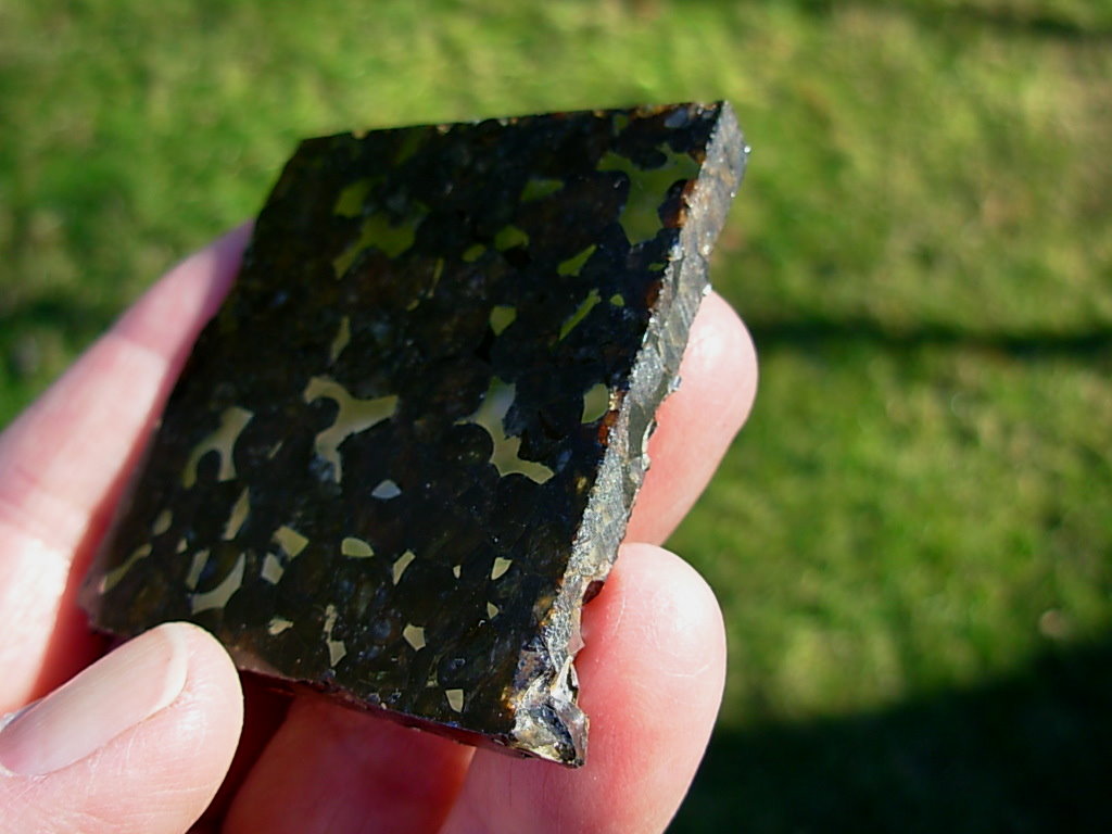 65g Seymchan Pallasite Thick Slab Polished One Side