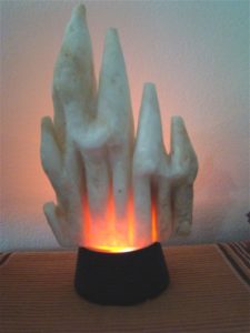 Hand Carved Calcite Sea Sponge Fingers on Base