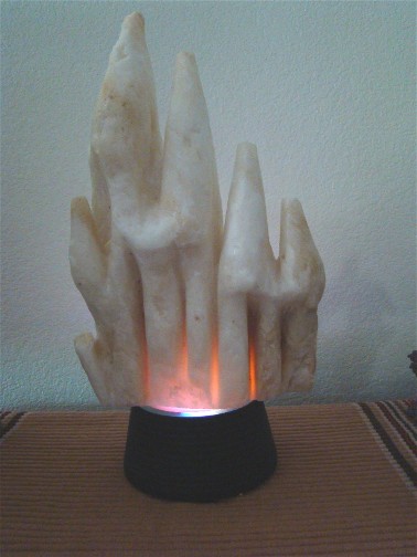 Hand Carved Calcite Sea Sponge Fingers on Base