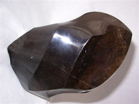 XL Morion Quartz Polished Flame Carving from Madagascar