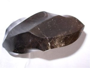 XL Morion Quartz Polished Flame Carving from Madagascar