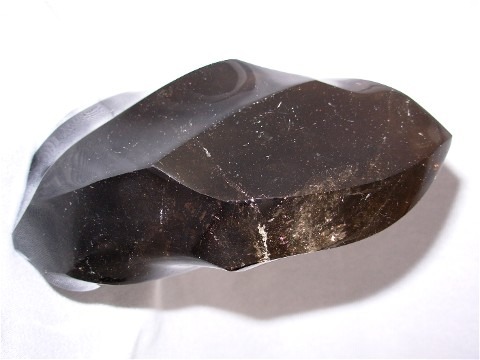 XL Morion Quartz Polished Flame Carving from Madagascar