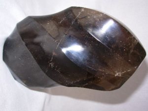 XL Morion Quartz Polished Flame Carving from Madagascar