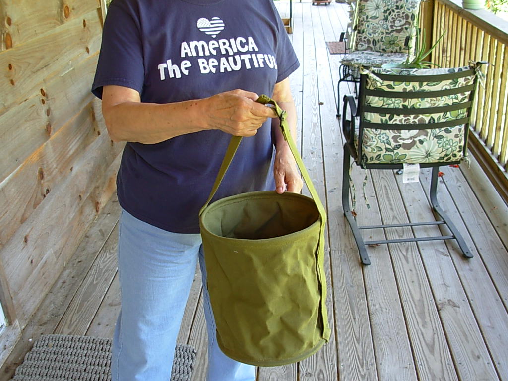 Large Canvas Collapsible Water Bucket (ROTHCO)