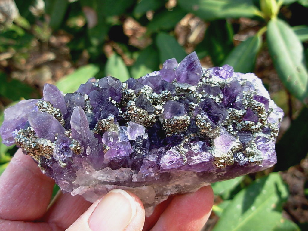 Amethyst and Pyrite from Bulgaria - Spirit Rock Shop