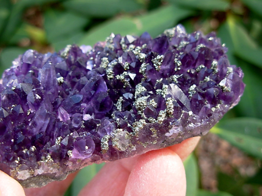 Amethyst and Pyrite from Bulgaria - Spirit Rock Shop