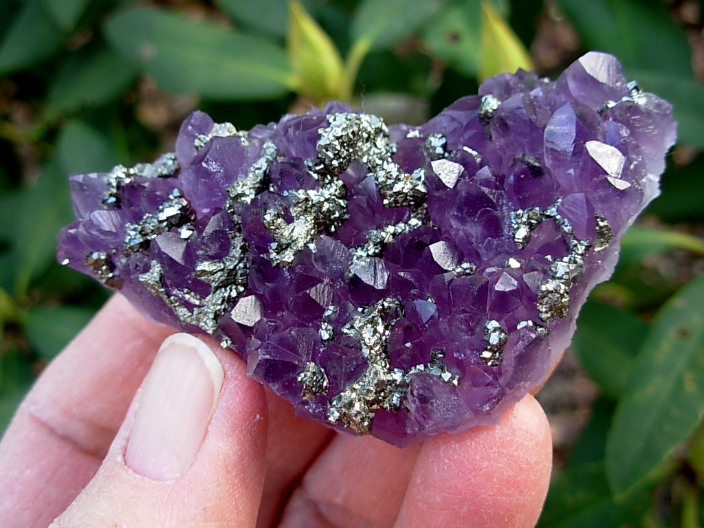 Amethyst and Pyrite from Bulgaria - Spirit Rock Shop