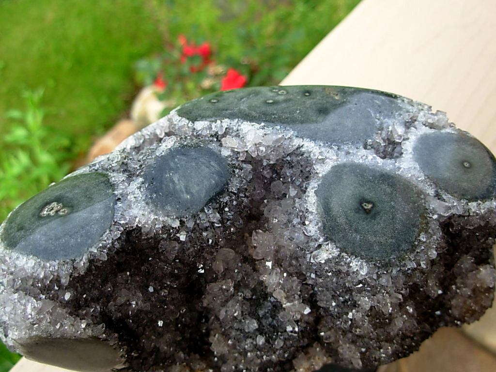 Beautiful Quartz and Amethyst Stalactite Cluster with Custom Stand