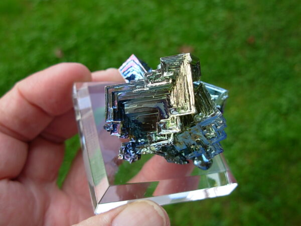 90g Bismuth Crystal (Made in Michigan) on Acrylic Base 14 - Image 2