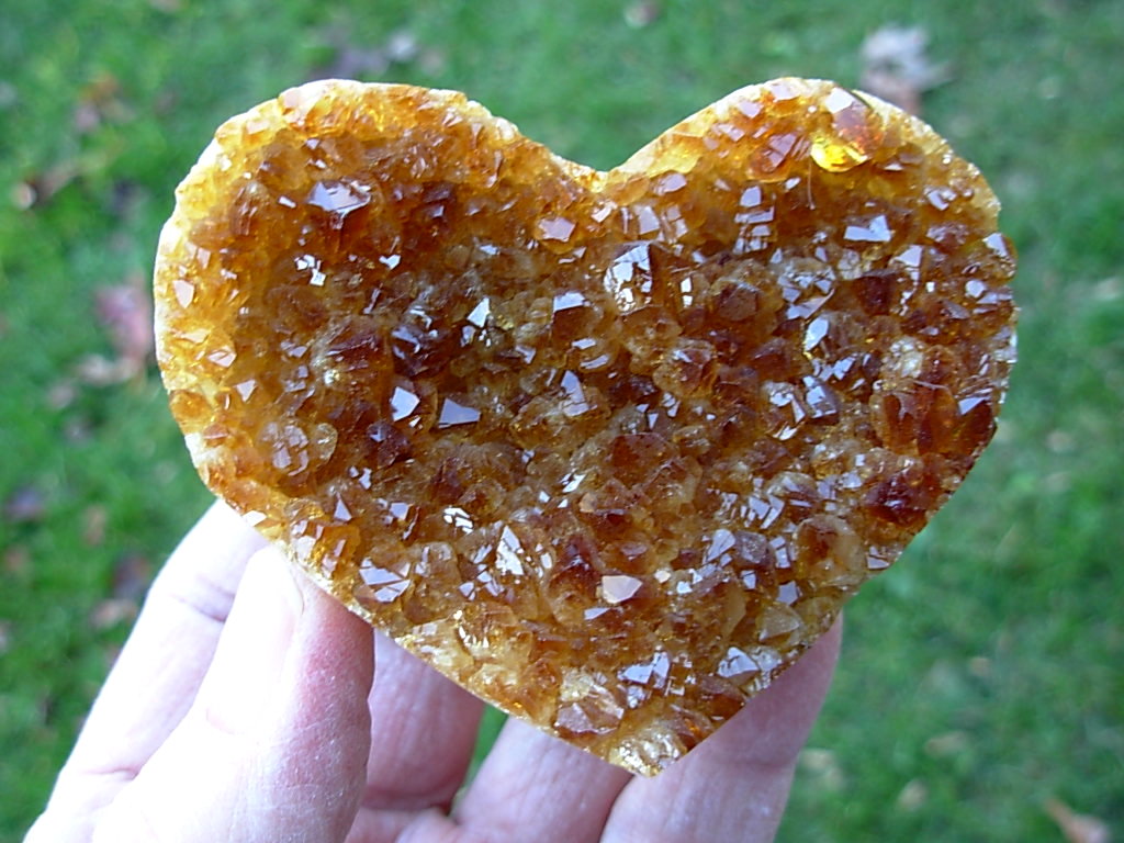 Citrine Heart Shaped Plate from Brazil 9