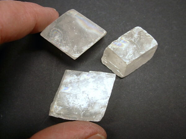 Optical Calcite Iceland Spar #30 Rough 3 pc Set 45.5g