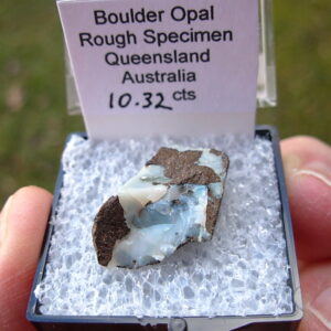 TN58 Boulder Opal Rough in Thumbnail Display Case