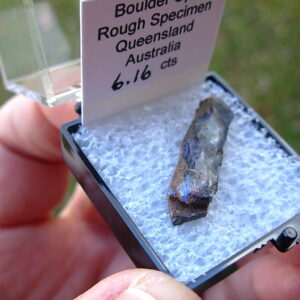 TN71 Boulder Opal Rough in Thumbnail Display Case