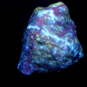 Fluorescent 16 Large Cabinet Aragonite "Lightning Bolts" with Chondrodite and Diopside on Calcite