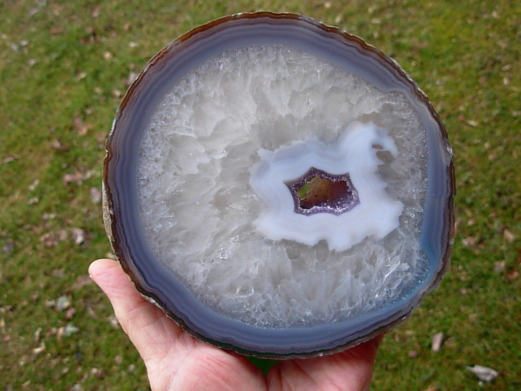 Polished Face Natural Brazilian Agate Thick Slab 18
