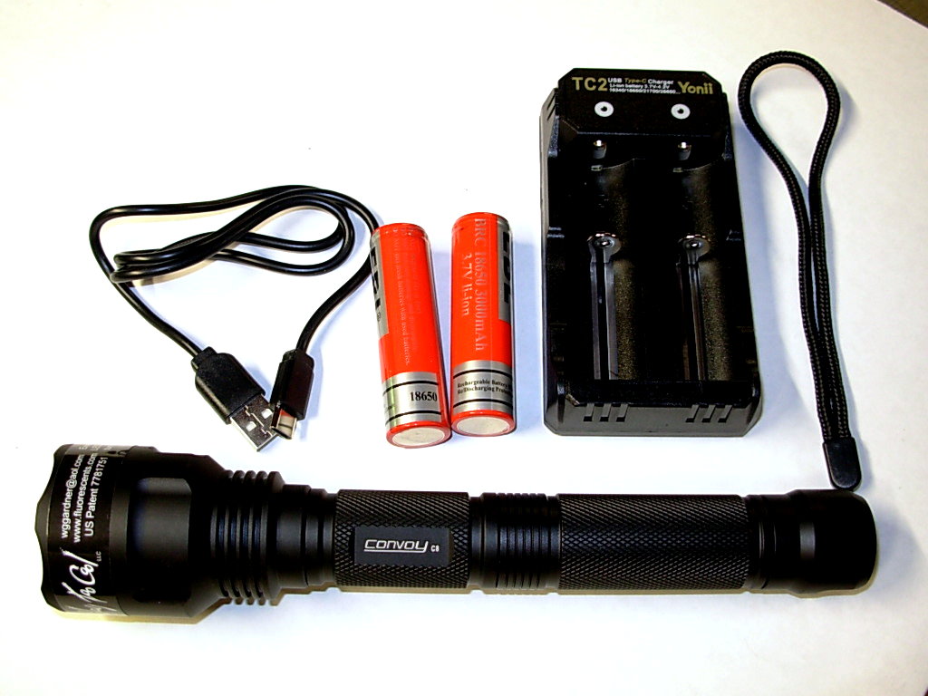 Convoy C8+ UV LED Flashlight with LG 365nm UV LED (black)