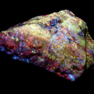 Fluorescent 8 Large Cabinet Premium Aragonite "Lightning Bolts" with Chondrodite and Diopside on Calcite