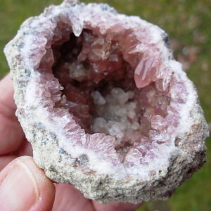 Pink Amethyst Geode from Patagonia Argentina 1