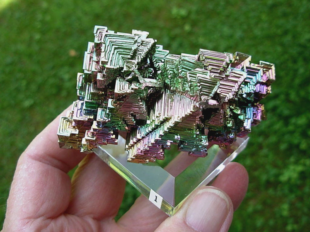 01 Premium 185g Bismuth Crystal on Acrylic Base Made in the USA
