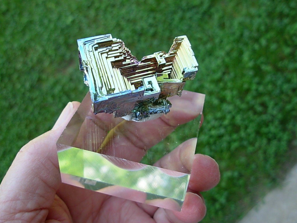 58g Bismuth Crystal (Made in Michigan) on Acrylic Base 13 - Image 2