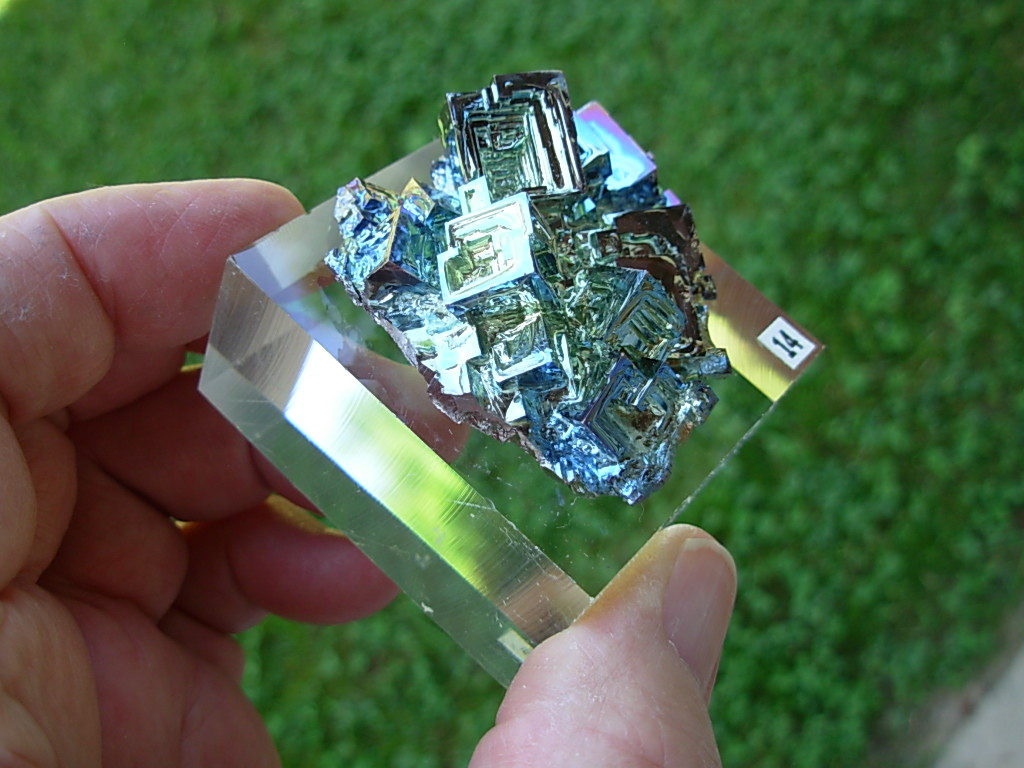 76g Bismuth Crystal (Made in Michigan) on Acrylic Base 14 - Image 2