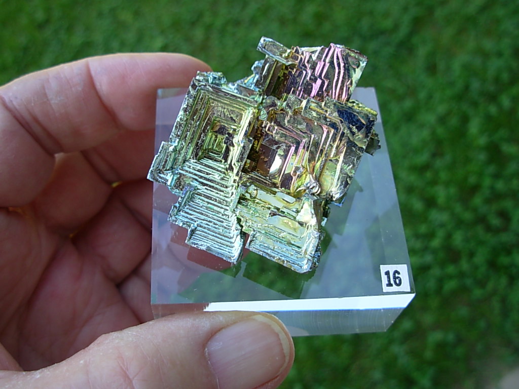 80g Bismuth Crystal (Made in Michigan) on Acrylic Base 16