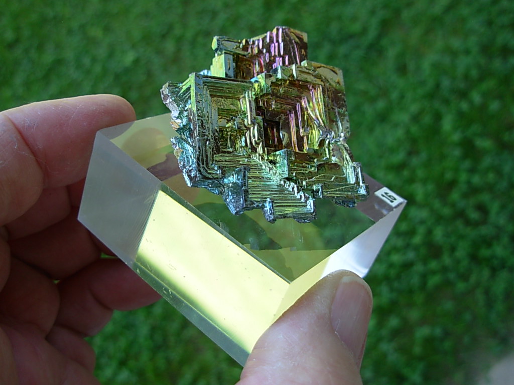 80g Bismuth Crystal (Made in Michigan) on Acrylic Base 16 - Image 2