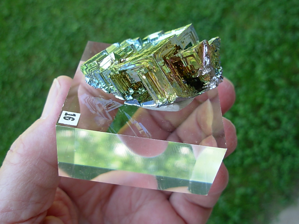80g Bismuth Crystal (Made in Michigan) on Acrylic Base 16 - Image 3