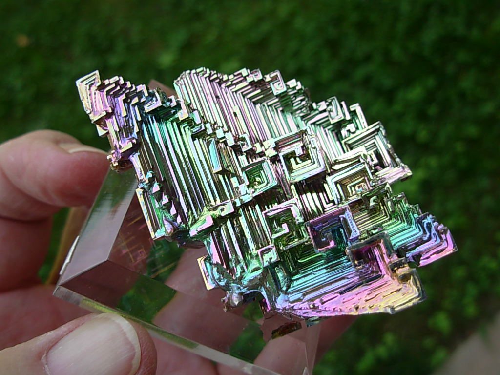03 Premium 108g Bismuth Crystal on Acrylic Base Made in the USA