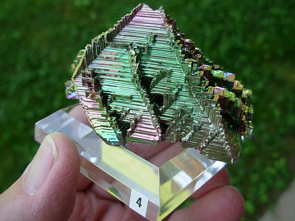 04 Premium 112g Bismuth Crystal on Acrylic Base Made in the USA