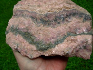 Rhodochrosite with Pyrite Band Travona Mine