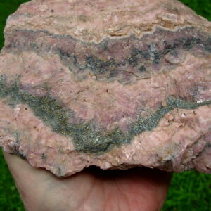 Rhodochrosite with Pyrite Vein Travona Mine 1