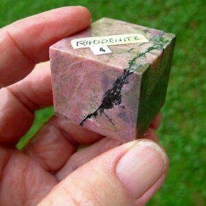 Rhodonite Cut Cube-Like 4 from Canada