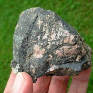 Rhodonite Rough 6 with One Face Cut from Canada