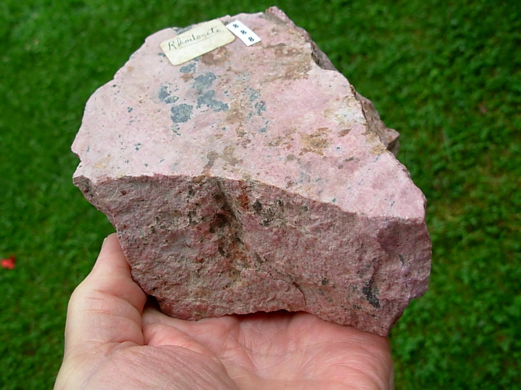Rhodonite Large Rough 8 with Two Faces Cut - Image 7