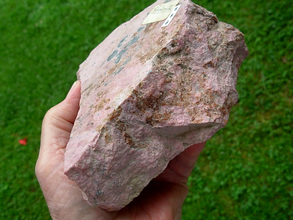 Rhodonite Large Rough 8 with Two Faces Cut - Image 6