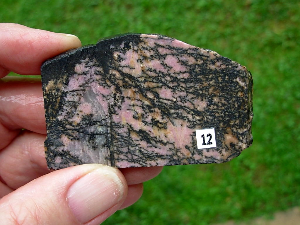 Rhodonite Cut Slab 12 from Canada